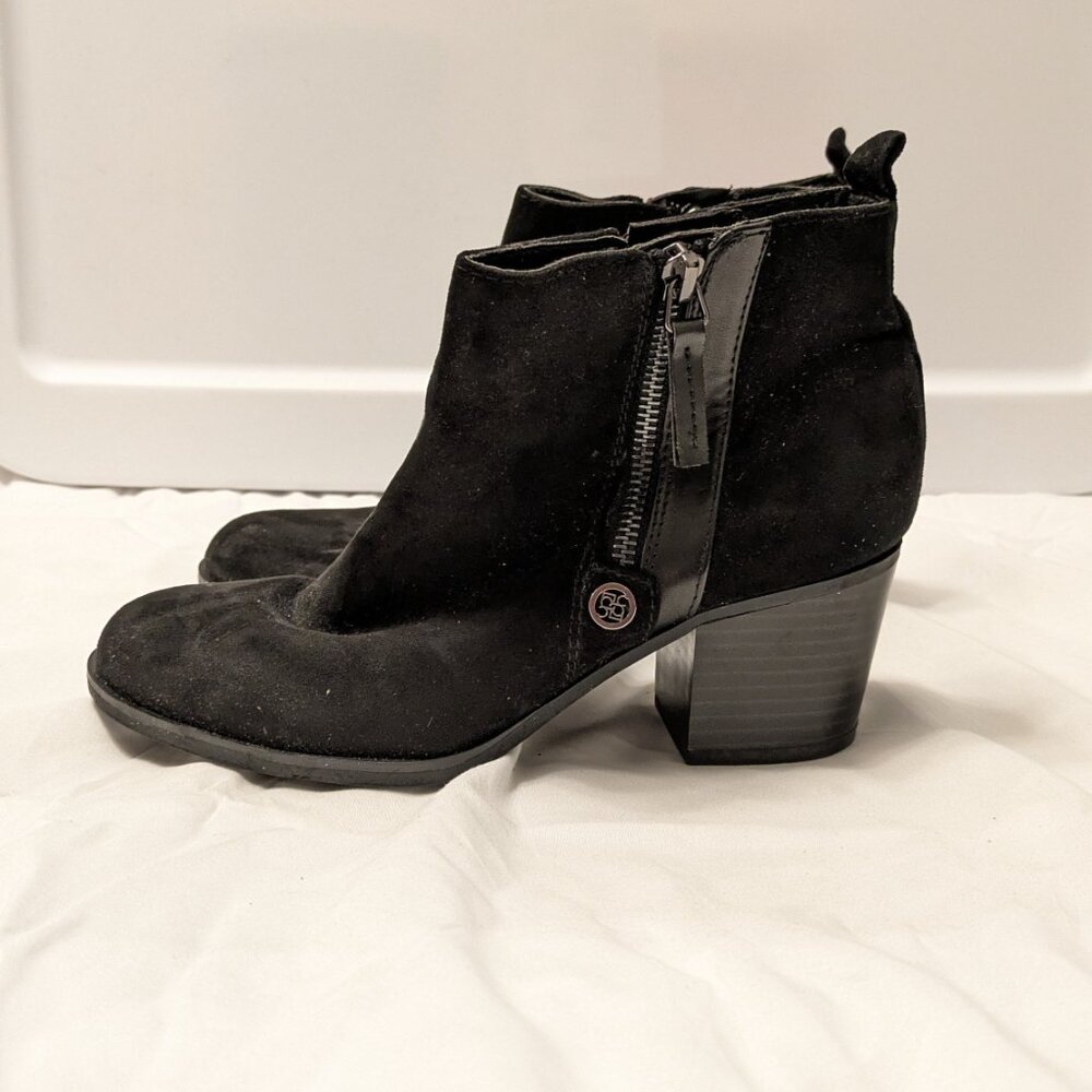 Black Ankle Boots Faux Suede 5